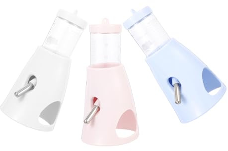 ibasenice 3piezas Fuente de Agua para Mascotas Botella Dispensador de Agua para Hámster Unidades Bebedero para Animales Pequeños Hogar