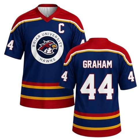 Umiquansome Off Campus Merch Hockey Jersey Shirt, Di Laurentis 66 / Graham 44 / Logan 22 / Tucker 46 Jersey for Women/Men Unisex Short Sleeve V Neck Sport Ice Hockey Inspired Shirts for Fans A05 4XL