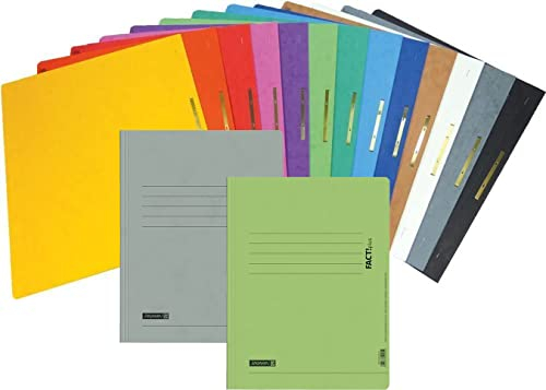 15 Brunnen Schnellhefter Pappe extrastark - Bonus Pack bunt - 13 + 2 Stück bzw. Farben im Pack - für Schule, Job, Büro und zu Hause