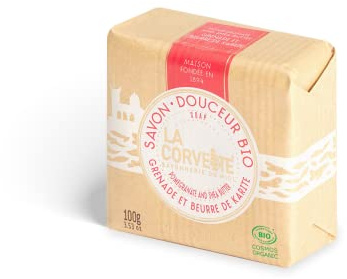 La Corvette Savon Douceur Bio Grenade Enrichi au Beurre de Karité 100 g