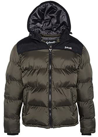 Schott NYC Mixte Enfant Utah2b Doudoune, Kaki, 12 Ans EU