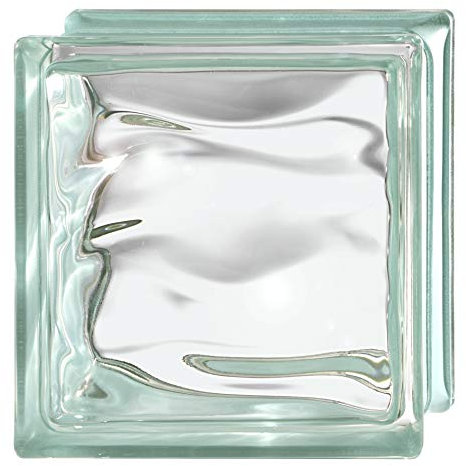 Bloque de vidrio Bormioli Rocco Agua Reflejos Caribe | cm 19x19x8 | Unidad de venta 1 caja de 6 pzas