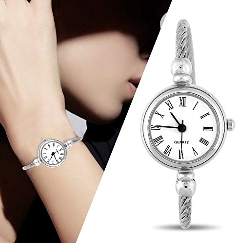Damen Analog Runde Legierungs Armbanduhr Frauen Quarzuhren Klassisch Elegante Uhr für Täglichen Gebrauch