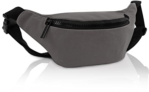 Kids Fanny Pack, Adjustable Crossbody Waist Bag for Boy Girl, Grey