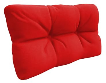 POKAR Euro Pallet Pillow Water-Resistant - 1x Side Cushion 60x40cm, Cold Foam, Removable Covers, Home and Garden Furniture, for Summer House Sofa, without Pallets, Beige