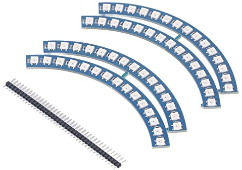 RGB LED Licht, 800Kbps 5V WS2812 Chip RGB Ring Wanduhr Licht Hohe Helligkeit PCB Stabile Anzeige für Heimwerker