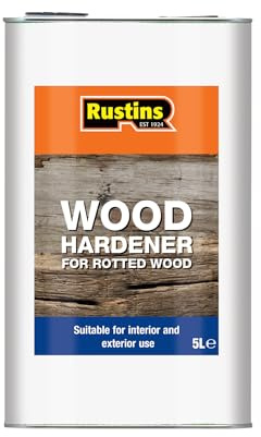 Rustins Wood Hardener for Rotted Wood 5 litres – Repairs Rotted Timber | Fast-Acting Formula Reinforces Soft, Damaged Areas Before Filling or Painting