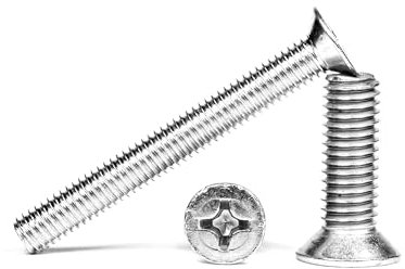 M4 (4mm x 12mm) A2 Stainless Steel Phillips Countersunk Machine Screws Flat Head DIN 965 (Pack of 20) F03B