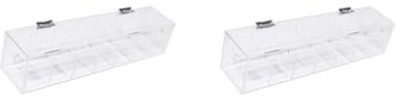 Juego de 2 dispensadores de etiquetas de 7 rejillas de acrílico transparente para pared, escuela, oficina