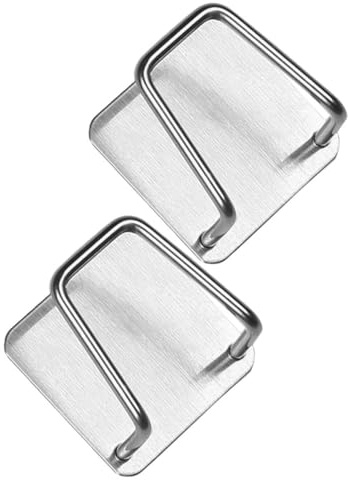 Genérico Soportes de Esponja de Acero Inoxidable 2 Piezas Compactos para Cocina y Baño Adhesivos y Diseño Multifuncional