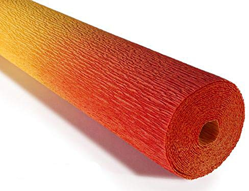 FloristryWarehouse Crepe Paper roll 180g (50 x 250cm) Gradient Orange (Shade 576/9)