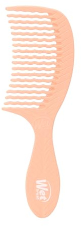 Wet Brush Go Green Treatment Comb Wide Tooth Wave Tooth Design Detangles Pain Free Plant Based Coconut Oil, Beige