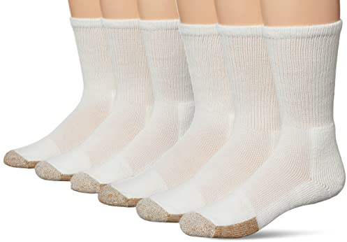 Thorlos TX Max Cushion Tennis Crew Socks, White (6 Pairs), Large