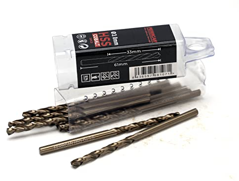 Ferrcan Brocas para metal HSS DIN338 M35 cobalto de 3-7 mm (paquete de 10 unidades) (3mm)