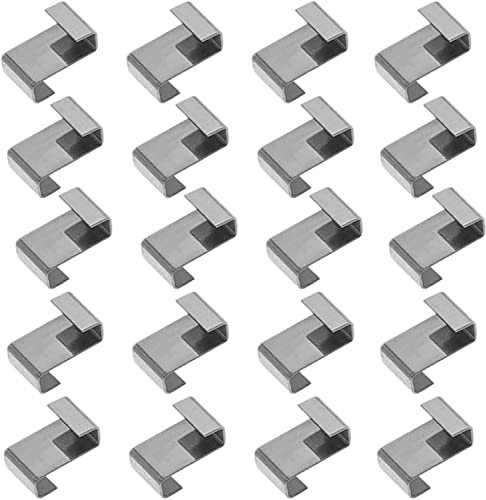 HONGCI 50Pcs Z Clips for Greenhouse Glass Panes,Greenhouse Clips for Glass,Stainless Steel Greenhouse Z Clips Greenhouse Window Clips Glass Pane Fixings Clips,Greenhouse Glass Clips for Holding Glass