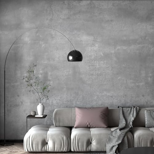 TOTIO Extra Wide Concrete Peel Stick Wallpaper Grey 3D Cement Look Contact Paper 32x157inch Matte Thicken Adhesive Waterproof DIY Vinyl Wrap for Apartment Office Retro Industrial Style Misty Gray