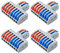Lever-Nut Wire Connector Compact Wire Conductor Connector Fast Connection Terminal Block with Lever for Solid, Stranded, and Flexible Wire Cables (2-In-8-Out)