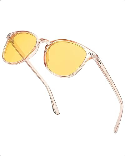 Myiaur Lunettes de vision nocturne pour femmes, tendance, polarisées, teintées en jaune, idéales pour la conduite de nuit ou par temps brumeux