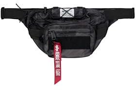 Alpha Industries Unisex Tactical Waist Bag, Black Camo, One Size