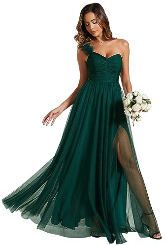 Ever-Pretty Robe de Demoiselle d'honneur Maxi Fendue sans Manches Robe Soirée Femme ES01911