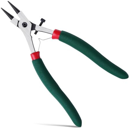 INJOYTEC Mini pince à bec rond - Pince à cintrer pour plier les fils - Pince micro ronde pour la fabrication de bijoux, les fournitures de réparation de perles et les travaux manuels