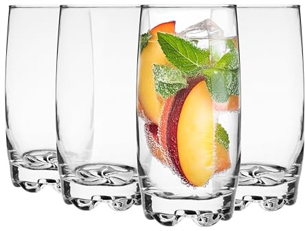 Glasmark Krosno Lot de 4 s à cocktail 0,35 litre, s à cocktail, s à eau, lavables au lave-vaisselle, s pour enfants, petits s, s à jus, 4 x 350 ml