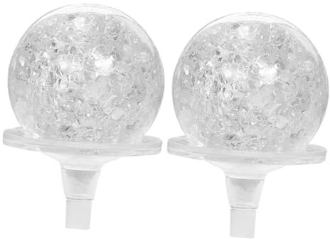 VOSAREA 2pcs Crystal Ball Support for Water Fountains Sphere Decors Glass Balls Decorative for Tabletop Fountains and DIY Fish Tank Accessories