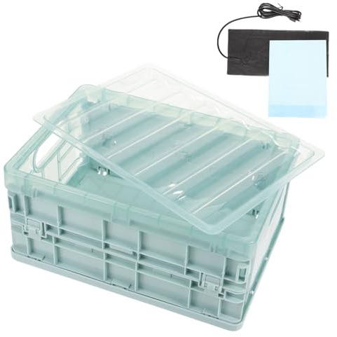 PENIKOKO Boîte Incubation pour Poussins Plastique avec Tapis Chauffant USB Couveuse et Portable pour Oiseaux et Oisillons Espace Observation Sécurisé et Résistant pour Élevage et Couvaison