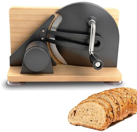 Brotschneidemaschine,Brotschneidemaschine Manuell(Faltbar),Edelstahl 304, Allesschneider Mit Skala,Einstellbare Scheibendicke,Für Käse,Brot und Gemüse