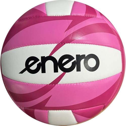 ENERO Beachvolleyboll rosa – strand volleyboll boll, fritid volleyboll för utomhus, träning och lek, robust yta