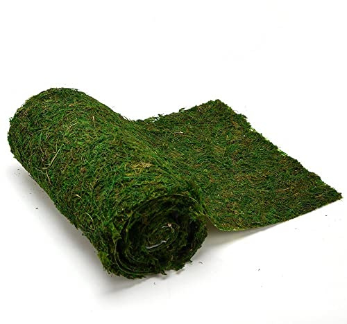 Byher 71 x 12 Dried Moss Table Runner for Party Garden Decoration, Dark Green 30x180CM