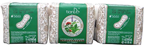 TianDe Hygienische Damenbinden Jade Frische TianDe 61914, Sparpack - 3x20 Slipeinlagen, Weibliche Gesundheit: Täglicher Schutz