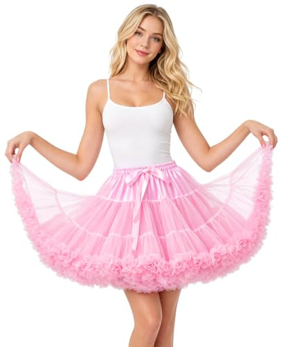 Dam underkjol kjol vuxen puffig tutu kjol lager balett tyll pettiskirts klänning kostym underkjol