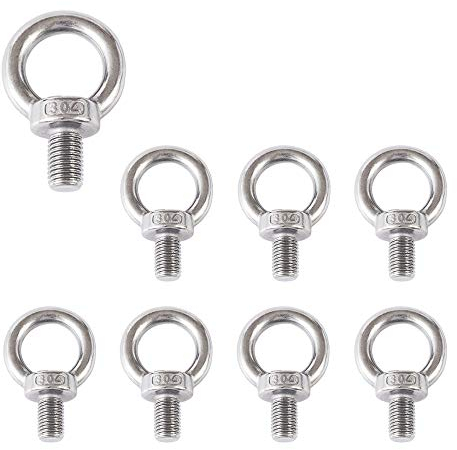 Zasiene Anillos de Elevación M8 8 Piezas Rosca de Elevación 304 Acero Inoxidable Rosca Anillo de Elevación Anillo Del Ojo Del Perno