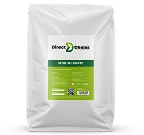 Direct Chems Iron Sulphate (Damp Grade) – 25kg – Lawn Greener & Conditioner – Professional Grade Grass Hardner & Soil pH Reducer