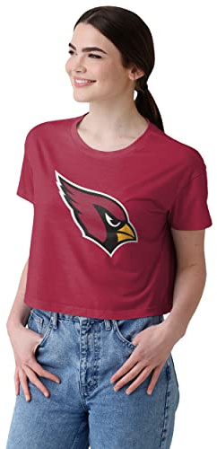 FOCO Herr NFL team damer mode crop top skjorta skjorta, solid stor logotyp, stor, Solid stor logotyp, L