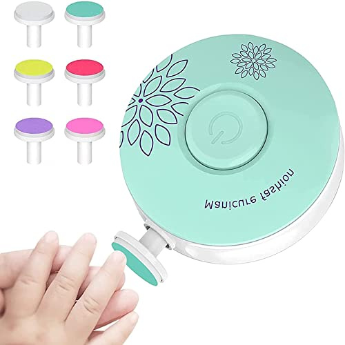 Tagliaunghie Neonato,Lima unghie neonato,Lima Unghie per Bambini 6 in 1 Lima per Unghie elettrica per Bambini Lima per unghie elettrica per neonati (Vert)
