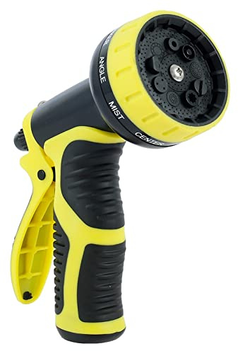 Xiaohu Adjustable Garden Hose Nozzle Water Gun Hose Nozzle Car Washer Garden Watering Jet Spray High Pressure Sprinkler Foam Lance Automobiles Cleaning Tool (Color : Yellow)