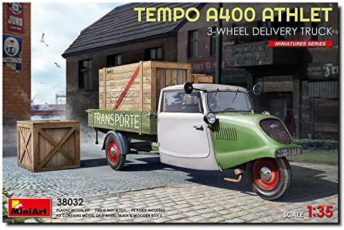 Mini Art 38032 1:35 Tempo A400 Atlett 3-hjuls Transporter – originaltrogen kopia, modellbyggsats, plastbyggsats, lastbil byggsats, bil byggsats, byggsats för vuxna