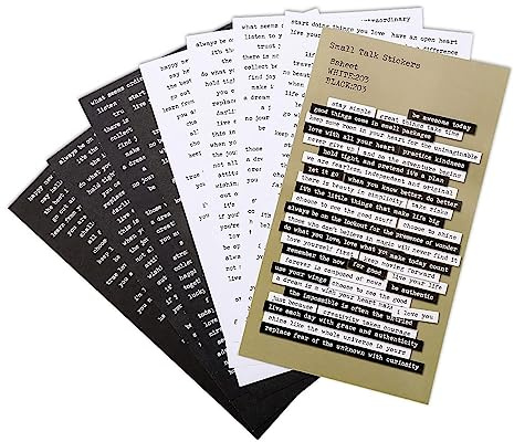 8 Sheets Inspirational Nice Words Stickers Jagowa with 1 Card Adhesive Motivational Quote Stickers for Journaling Scrapbook Notebook Diary, White