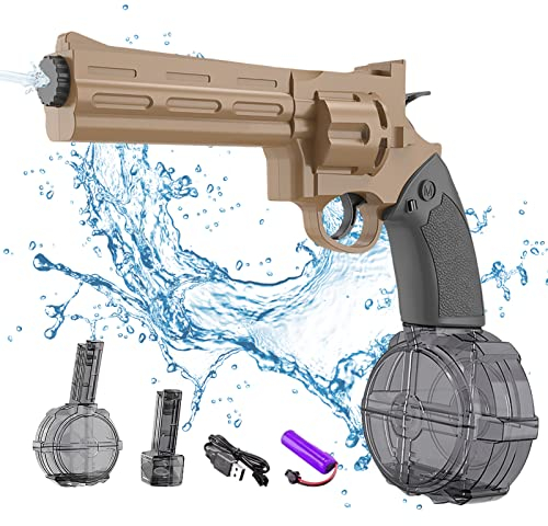 Automatische Wasserpistole Elektrisch mit 100ml+450ml Kapazität,33FT Lange Reichweite,Stärkste Wasserpistolen Super Water Soaker Guns für Kinder Erwachsene Sommer Outdoor Pool Wasser Kampf Spielzeug