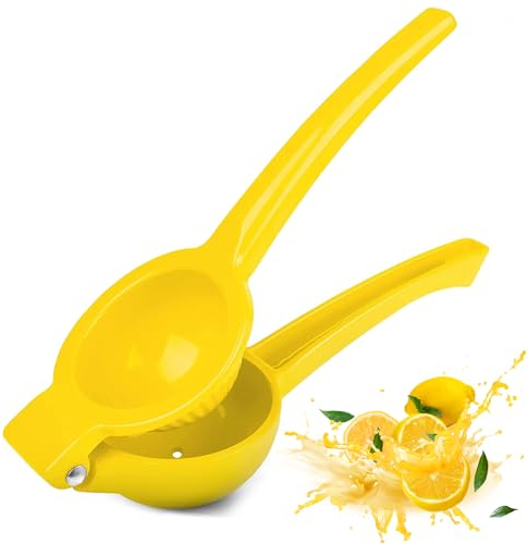 1 Pièce Presse-citron, Presse-agrumes Métallique, Presse Agrumes Manuel, Presse Citron Manuel à Levier, Presse Orange Manuel pour Cuisine, Bar, Restaurant(Jaune)