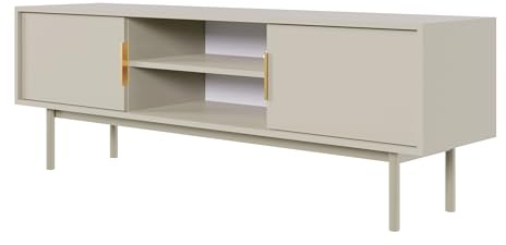 Selsey VIVIARO – Supporto per TV – 154 cm – due porte con niches – tortora (grigio-beige), grigio beige