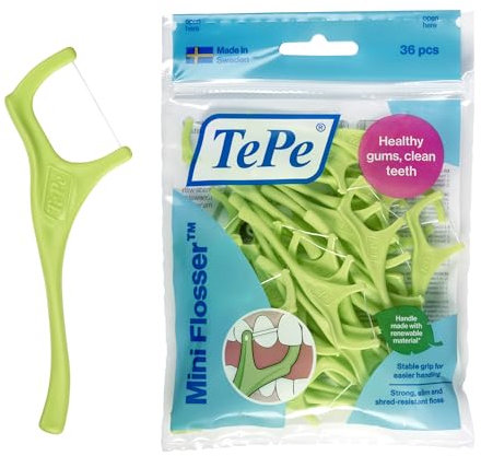 Mini Flosser, 36 pezzi, filo interdentale per denti, efficace strumento per rimozione della placca interdentale, per una pulizia facile tra i denti, per spazi stretti