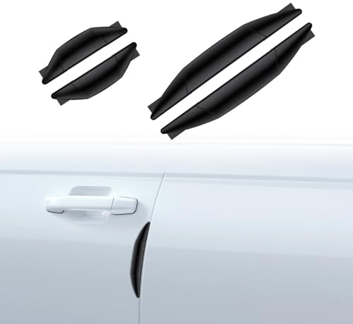 deemars 4PCS Auto-Tür-Stoßstangen-Streifen, Auto-Türschutzleisten, Car Side Door Edge Guards Protector, Selbstklebender Autotürschutz, Autozubehör Türschutzbügel Universal für Auto (Schwarz)