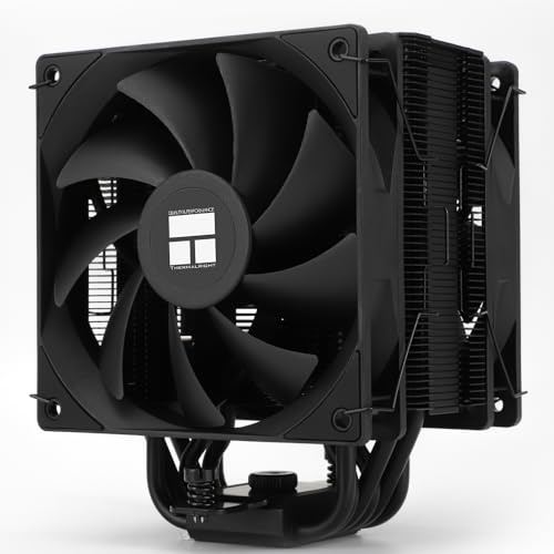 Thermalright Burst Assassin 120 EVO DARK CPU Cooler, 6 Heat Pipes Cooler, Double PWM Quiet Fans CPU Air Cooler with 1500RPM Speed, for AMD:AM4/ AM5&Intel 1700/1851/1150/1151/1200, Computer Tower Coole