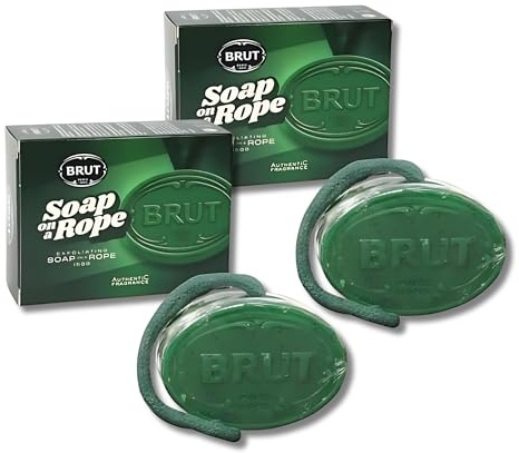Original Soap On A Rope - Lot de 2 savons exfoliants intemporels au parfum emblématique d'agrumes et de bois épicés - Essentiel de toilettage classique avec design pratique pour la fraîcheur et le