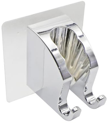 Support de Douche Réglable Support Pommeau de Douche sans Percage Universel Support Douchette Mural Imperméable Accroche Pommeau de Douche Argent Shower Head Holders pour Salle de Bain Hôtel