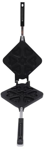 Mini waflera con forma de corazón, antiadherente, compacta, de doble cara, de cocción rápida, ideal para cocinas pequeñas, dormitorios y s.