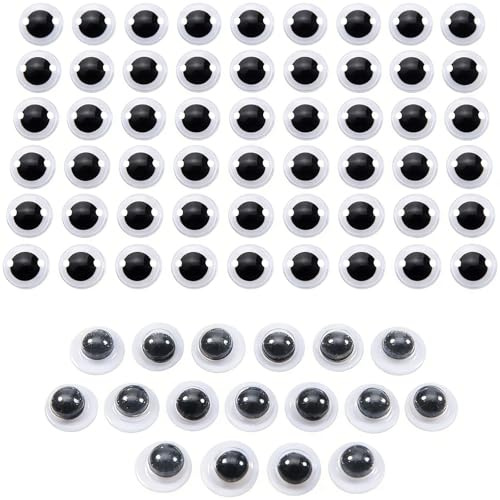 500 mini occhi mobili con autoadesivi, rotondi, in plastica, 5 mm, per realizzare bambole morbide, adesivi all'uncinetto e fai da te